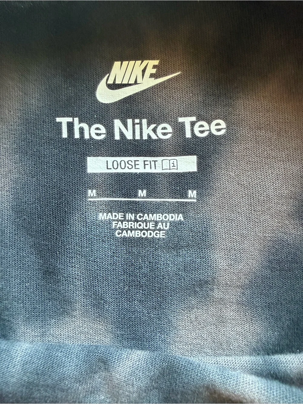 Nike Black Spiral Tie-Dye Tee with Pink Logo - Kids